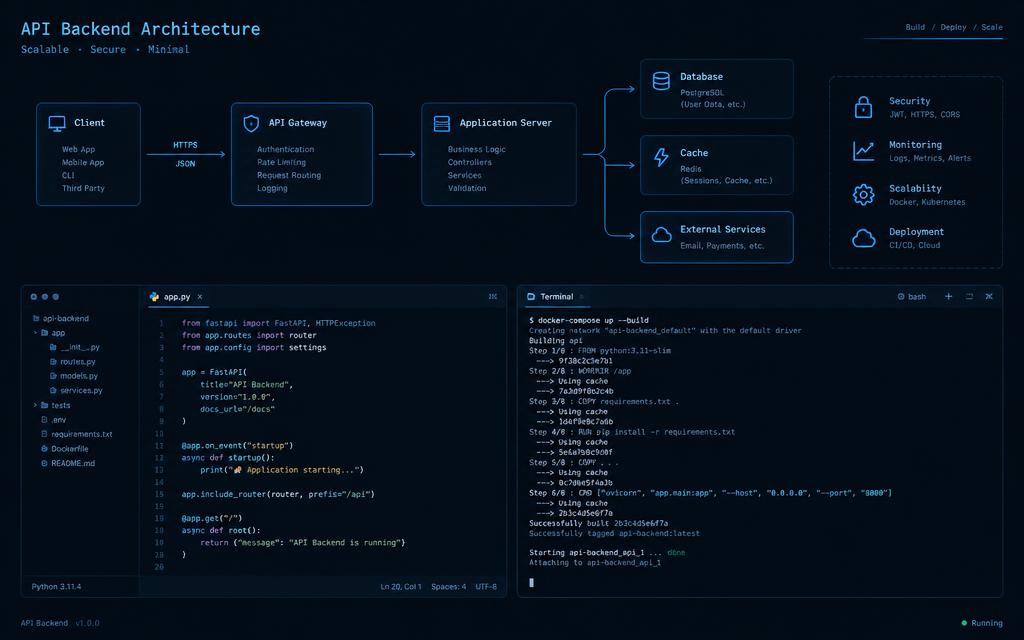 API Core — Arquitectura escalable
