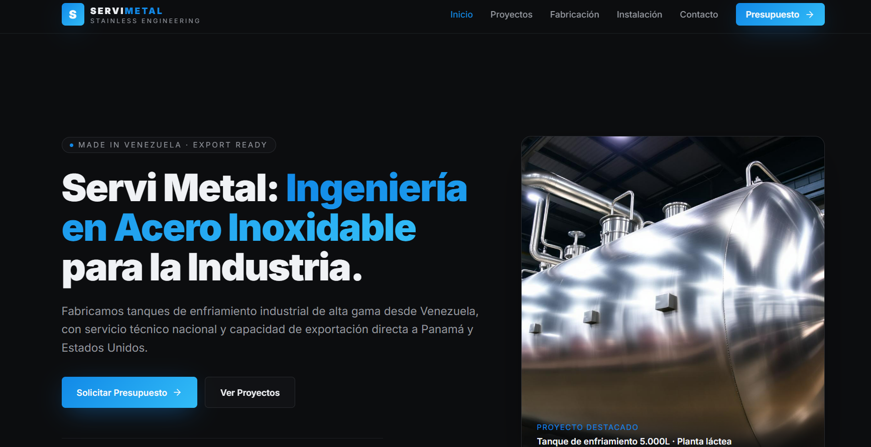 Servi Metal — Sitio corporativo